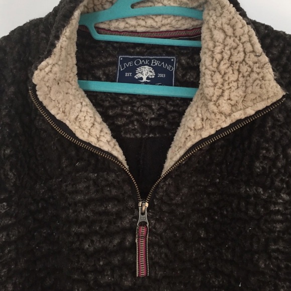 live oak fluffy pullover black fleece size medium - Picture 2 of 6